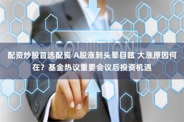 配资炒股首选配资 A股涨到头晕目眩 大涨原因何在？基金热议重要会议后投资机遇